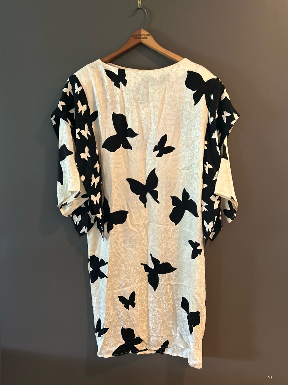 Vintage Flora Kung Silk Butterfly Dress